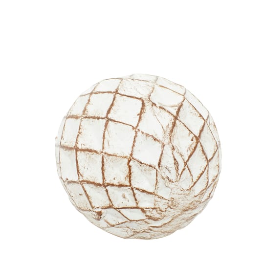 4" Distressed White Ceramic Country Orb Vase Filler Set